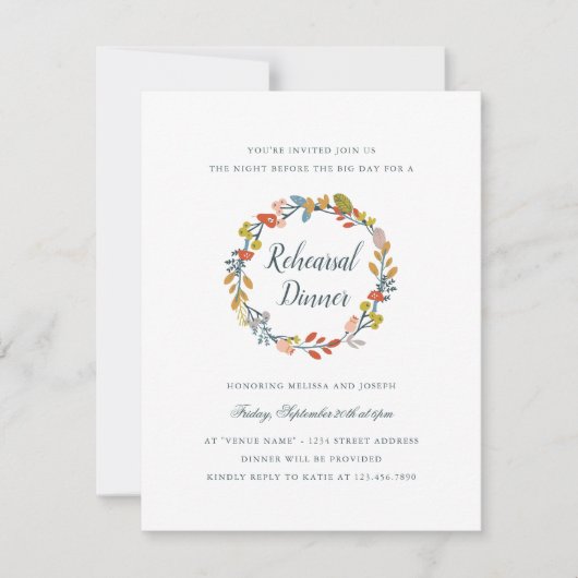 Herbstliche Probe Einladung (Vorderseite)