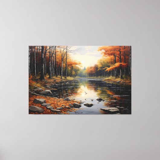 Herbstliche Reflexionen Leinwanddruck (Vorderseite)