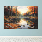 Herbstliche Reflexionen Leinwanddruck (Insitu (Holzboden))