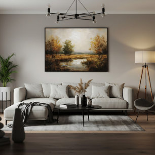 Herbstliche Reflexionen Leinwanddruck