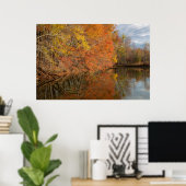 Herbstliche Reflexionen Poster (Heimbüro)