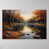 Herbstliche Reflexionen Poster (Vorne)