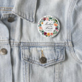Herbstliche Rosenblumen-Blumenkranz Braut Mutter Button (Beispiel)
