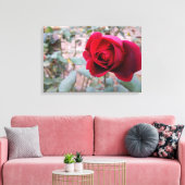 Herbstliche rote Rose Leinwanddruck (Insitu (Wohnzimmer))