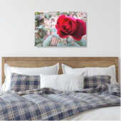 Herbstliche rote Rose Leinwanddruck (Insitu (Schlafzimmer))