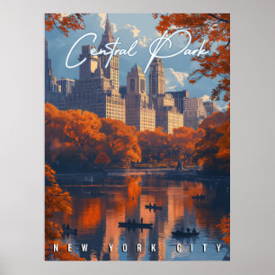 Herbstliche Ruhe: Central Park NYC im Herbst Poster