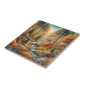 Herbstliche Ruhe: Eine Naturparadies"Keramik Tile Fliese (Seite)