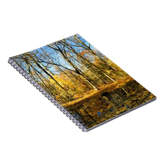 Herbstliche Ruhe: Ruhige Reflektionen am Teich Notizblock (Rechte Seite)