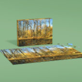 Herbstliche Ruhe: Ruhige Reflektionen am Teich Puzzle