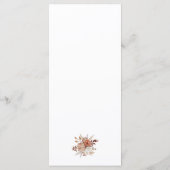 Herbstliche Rustikale Blumenhochzeit Hohe Speiseka Programm (Rückseite)