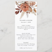 Herbstliche Rustikale Blumenhochzeit Hohe Speiseka Programm (Vorderseite)