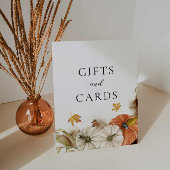 Herbstliche Rustikale Geschenke und Karten Hochzei Sockelschild