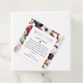 Herbstliche Rustikale Hochzeit der Burgunder Marin Geschenkanhänger (Beispiel)