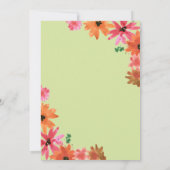 Herbstliche Rustikale Hochzeit im Herbst Wasserfar Einladung (Rückseite)