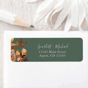 Herbstliche rustikale Hochzeit Rücksendeadresse