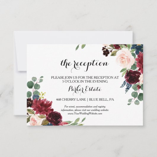 Herbstliche Rustikale Hochzeitskarte Einladung (Vorderseite)