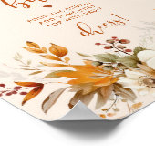 Herbstliche rustikale Mimosa-Bar Poster (Ecke)