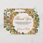 Herbstliche Rustikale Orangensafari Hochzeit Wasse Dankeskarte (Vorne/Hinten)