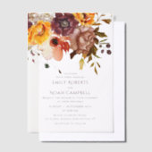 Herbstliche Rustikale Pflaumenblütenhochzeit Pergament Einladungen (Versetzt)