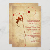 Herbstliche Rustikale Weinbergen nur Hochzeitsempf Einladung (Vorne/Hinten)