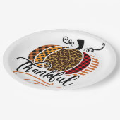 Herbstliche Rustikalfeier Pappteller (Schrägansicht)