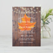 Herbstliche Saitenlichter in der Liebe versinken Einladung (Stehend Vorderseite)