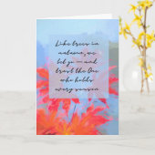 Herbstliche spirituelle Karte (Gelbe Blume)