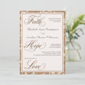 Herbstliche Spitze Glaube Hoffnung Liebe Einladung (Stehend Vorderseite)