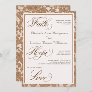 Herbstliche Spitze Glaube Hoffnung Liebe Einladung