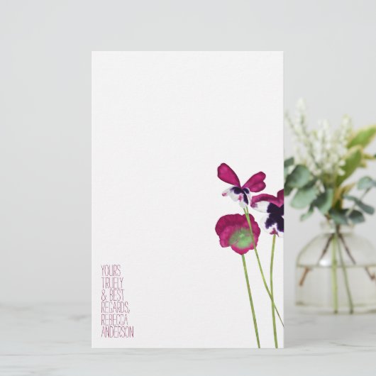 Herbstliche Stiefmütterchen, Aqua, Rosa, Violett S (Stehend Vorderseite)