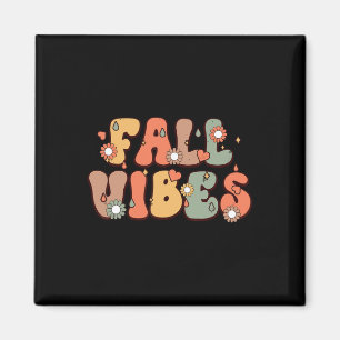 Herbstliche Stimmung Vintage Groovy Herbstzeit Magnet