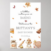Herbstliche Süsse Backkuchen Babydusche Begrüßungs Poster (Vorne)