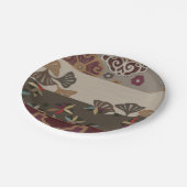 Herbstliche Tapisserie II Pappteller (Schrägansicht)