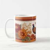 Herbstliche Tasse mit Fasane und Blume (Links)
