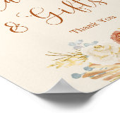 Herbstliche Terrakotta-Karten und Geschenke Poster (Ecke)