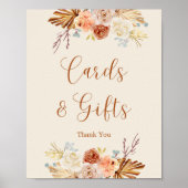 Herbstliche Terrakotta-Karten und Geschenke Poster (Vorne)