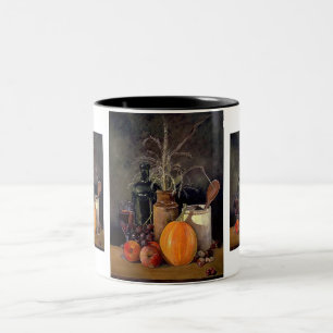 Herbstliche Tischdekoration Zweifarbige Tasse