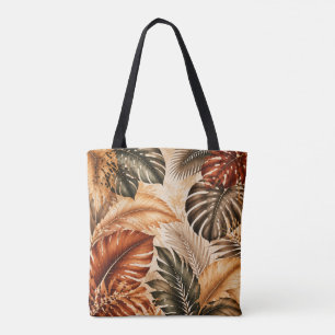 Herbstliche Tropische Monstera-Botanik-Muster Tasche