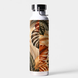 Herbstliche Tropische Monstera-Botanik-Muster Trinkflasche