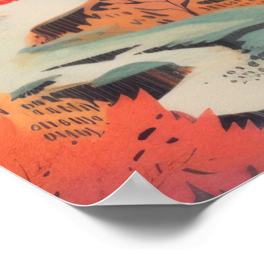 Herbstliche Überlegungen: Eine Serene-Fluss-Landsc Poster (Ecke)