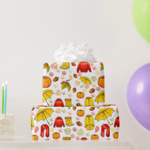 Herbstliche Umverpackung Geschenkpapier