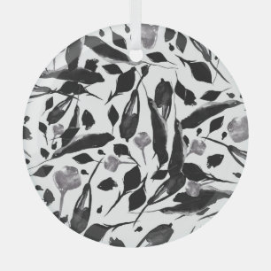 Herbstliche Vintage-Blätter, nahtloser Hintergrund Ornament Aus Glas
