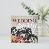 Herbstliche Vintage Einladung zum Hochzeitsfeiern (Stehend Vorderseite)