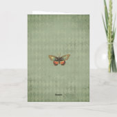 Herbstliche Vintage-Pilze & Schmetterling (Rückseite)