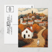 Herbstliche Vintage-Postkarte Postkarte (Vorne/Hinten)