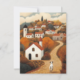 Herbstliche Vintage-Postkarte Postkarte
