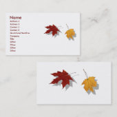 Herbstliche Visitenkarte (Vorne/Hinten)
