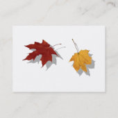 Herbstliche Visitenkarte (Rückseite)