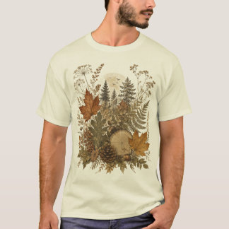 Herbstliche Wald-Botanik Vintage Herren T-Shirt