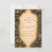 Herbstliche Waldhochzeit RSVP Karte (Vorderseite)